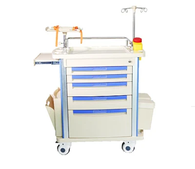 Nursing Patinet Hospital Furniture Medical Cart ABS Emergency Trolley